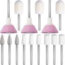 ANCIRS 15 Pcs 3/32 Inch Nail File Replacement Head Refills Set, Nail Drill Bits for Finishing Salon Electronic Manicure, Nail Manicure Pedicure Tools 5 Styles