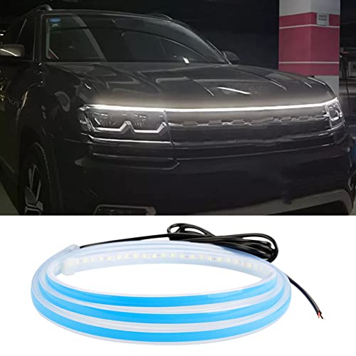 Led Hood Light Strip For Car, 59/71 Inch Exterior Car Hood Light Flexible 12V White Car Led Strip Lights Waterproof Daytime Running Light For Cars, Trucks(White) #TOP9