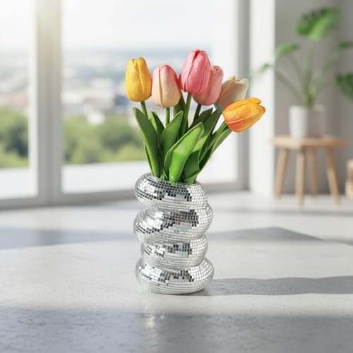 Vase Boule Disco argenté pour sublimer vos centres de table - 7