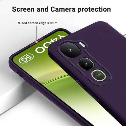 Image of Back Cover for Vivo Y400 5G / Y400 4G | Full Camera Protection | Premium Liquid Silicon Case | Flexible Bumper Case for Vivo Y400 5G / Y400 4G (Purple)