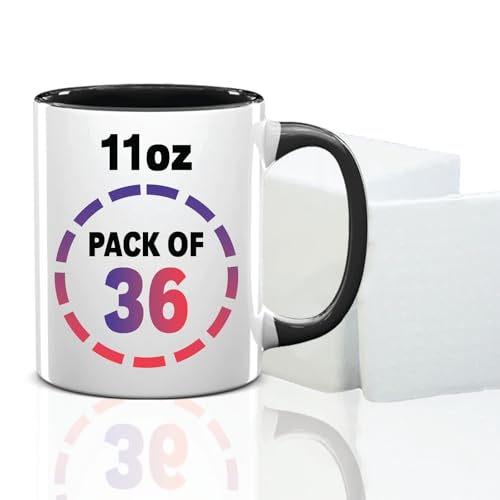Mugs de cerámica para sublimación 11oz pack 36 negro miniatura 2