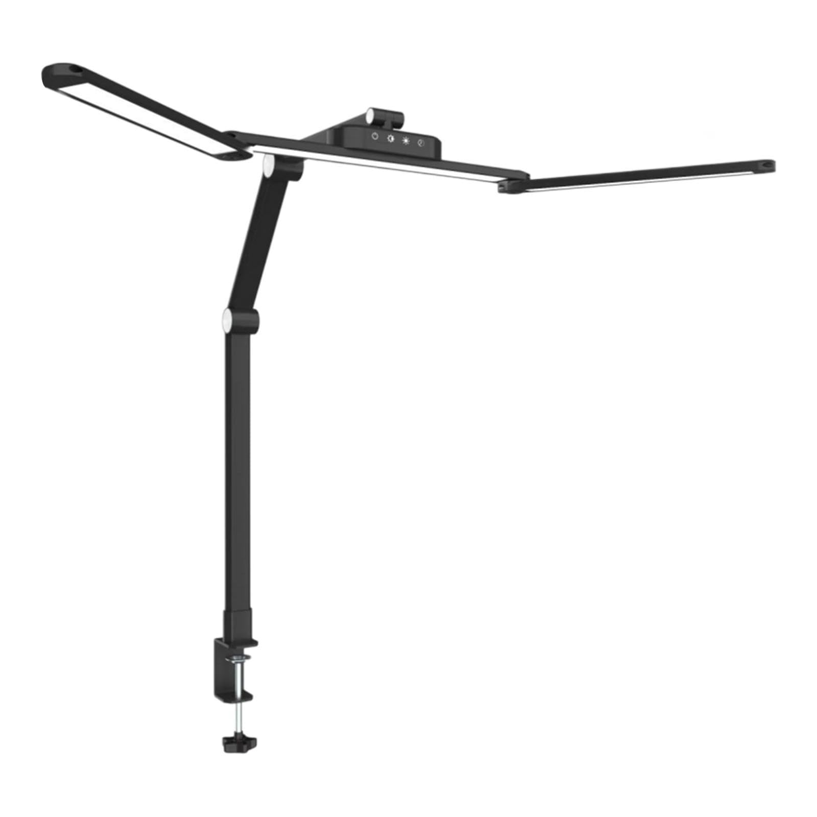 MagiDeal Lampada da scrivania a LED con morsetto Lampada da lettura Telecomando Braccio regolabile Lampada da scrivania Lampada da tavolo per studio Computer