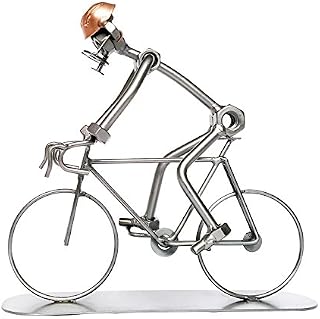 Boltmen Cyclist Sculpture - Biker - Creative Handcrafted Metal Ornament - Great Cycling Gift For Cyclists Bike Rider Present