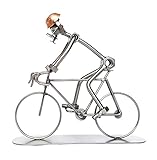 Boltmen Cyclist Sculpture Biker - Creative Handcrafted Metal Ornament - Great Cycling Gift For Cyclists Bike Rider Present Metal Sculpture Ornaments