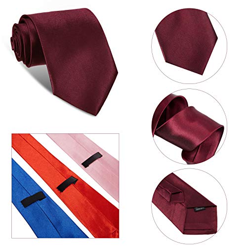 Image of Syhood 6 /12 /24 Pcs Men Ties Set Solid Satin Pure Color Business Formal Necktie Tie 57 inch for Men Occasion Wedding