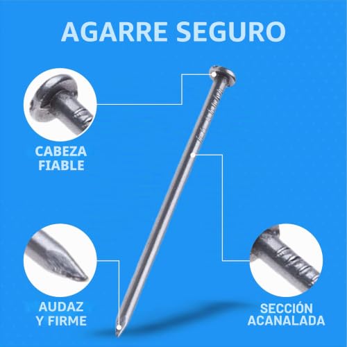 Miniatura 2 de Clavos Para Madera Cabeza Redonda Plana Paquete De 20 Clavo Negro De Alta Resistencia Para Bricolaje Y Artesanía Decoración De Madera Muebles Tamaño: Longitud 100 Mm Diámetro Del Clavo 4 Mm
