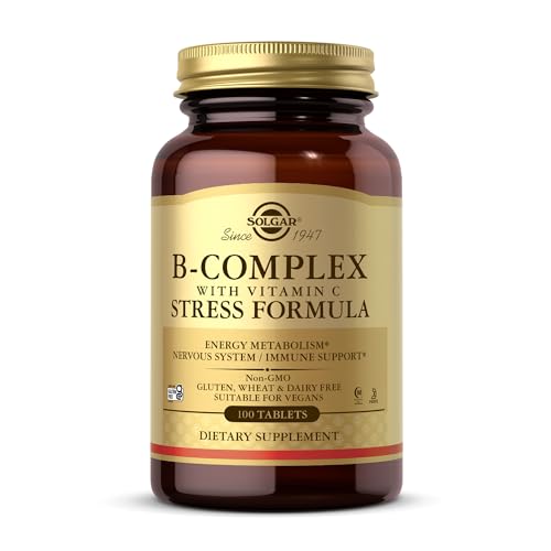 Solgar Vitamina B-Complex con Vitamina C, Sabor y Aroma Vainilla, 100 Unidades (Paquete de 1)