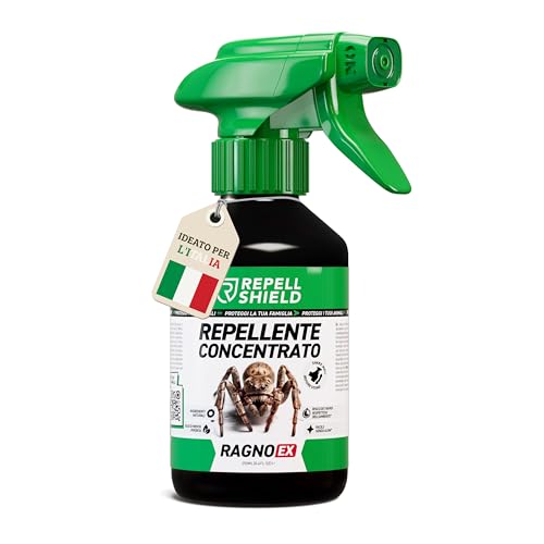 RepellShield® Spray Ragni e Ragnatele per Porte, Finestre, Battiscopa, Angoli