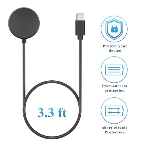 Image of USB C Charger Compatible for Samsung Galaxy Watch 7,6,6 Classic,5 Pro,5,4,4 Classic,3,Active 2,1 USB C Wireless Charging Dock Replacement for Galaxy Smartwatch Charging Cable
