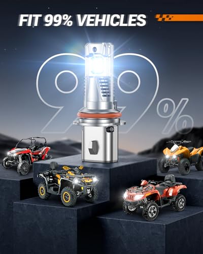 Image of SEALIGHT 9004 LED Bulbs, 1:1 Real Size, 46000LM 9004 /HB1 Fog Lights, Super Bright 6500K Cool White with Fan, Pack of 2