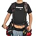MELOTOUGH Gel Padded Tool Belt Suspenders Work Belt Suspender Tool Belt Suspenders with Gel shoulder for Electrician,Contruction,Carpenter (Trigger Snap Hook with Red Color)