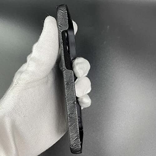 Coque iPhone 13 Pro Max cuir d'autruche gris resolvant les problemes de rayures - 5
