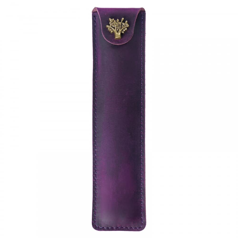 Leather Single Pen Cover, Retro Fountain Pen Pouch for Office