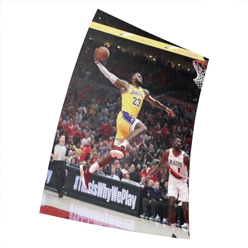 rusepin Poster mit Lebron James Los Angeles Lakers, NBA Champion, Wanddekoration, 28 x 43 cm, Matte, Ungerahmt, Wohnzimmer, Heimbüro