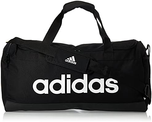 adidas GN2038 LINEAR DUFFEL M Gym Bag unisex-adult black/white NS