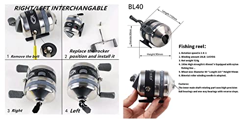 Surwolf Bowfishing Compound Bow Kit Ready To Fish Kit With Bowfishing Reel, Bow Fishing Arrows Right & Left Hand For Adult/Youth Fishing Hunting, Target Shooting（Righthanded,Black） #TOP5