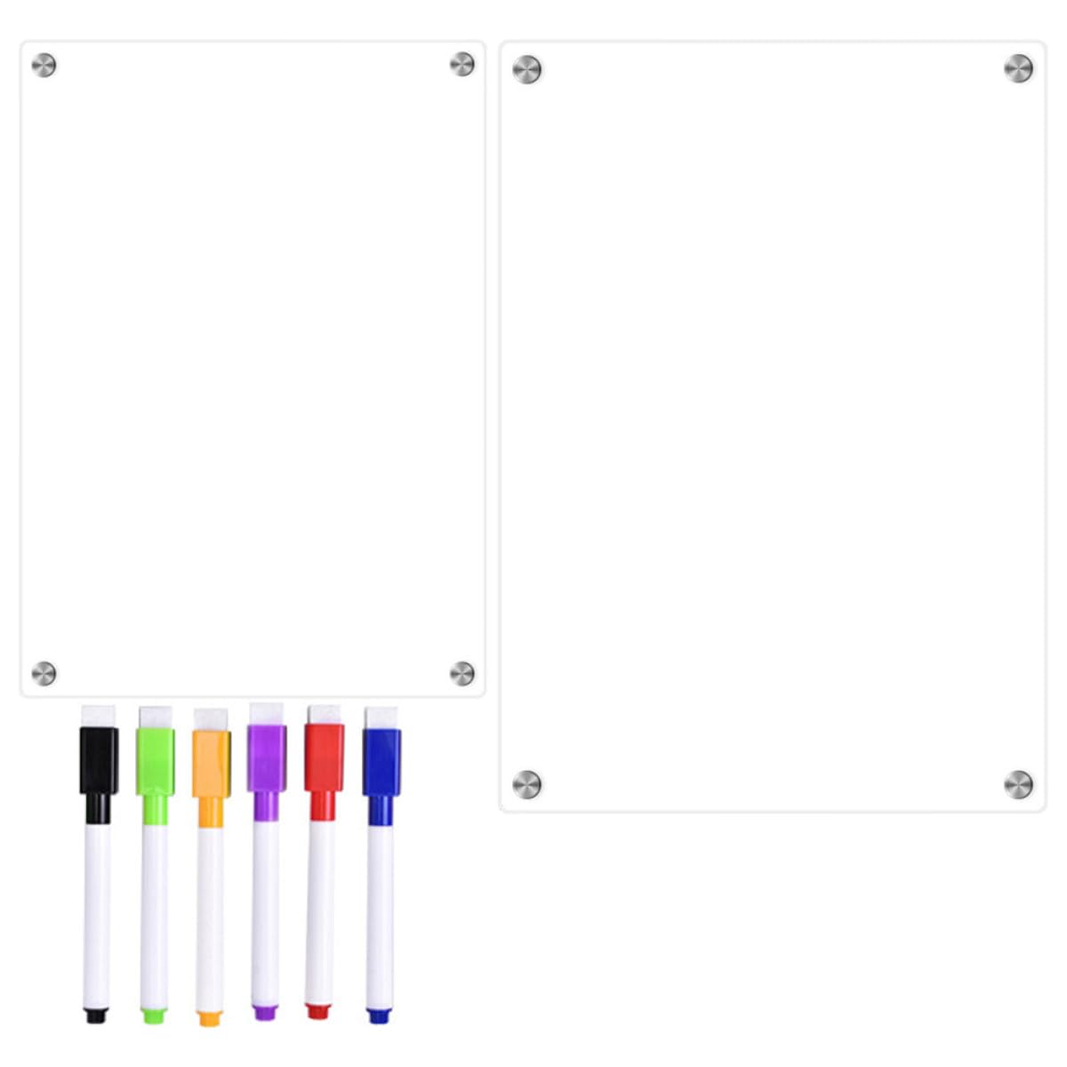 Holibanna Magnetische Acryl Planungstafel A3 A4 mit Whiteboard Stiften Abwischbare Kühlschrank Schreibtafel für Haushaltsorganisation und Wochenplaner