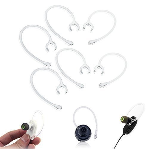 APG 6pcs Clear Replacement Bluetooth Ear Hook Loop Clip for Earphones & Headphones & Bluetooth Earphones