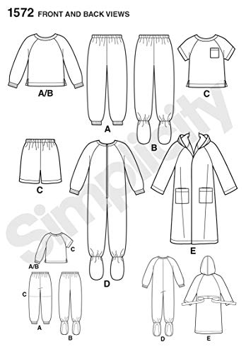 Simplicity 1572 Toddler And Child's Robe And Pajamas Sewing Patterns, Sizes 3-6 #TOP2