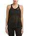 Women's Nike Dri-FIT Cool Strappy Running Tank Black/Reflective Silver Size Medium