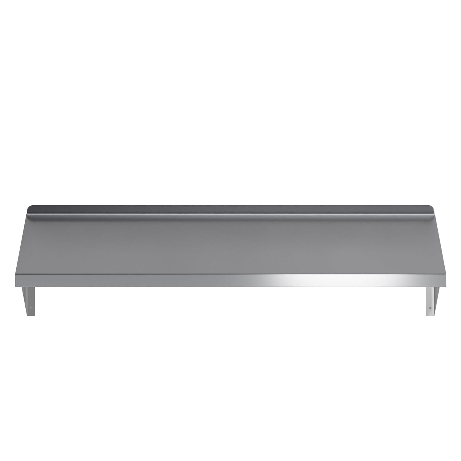 AmGood 14" Width x 48" Length | Stainless Steel Wall Shelf | Square Edge | Metal Shelving | Heavy Duty | Commercial Grade | Wall Mount | NSF Certified
