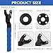 Grinder Wrench Universal Adjustable Grinder Spanner ​Wrench with 4 Grinder Shaft Nut, Compact With Nuts Wide Compatibility Repair Easy To Use Angle Grinder Wrench(COLOR:Blue)