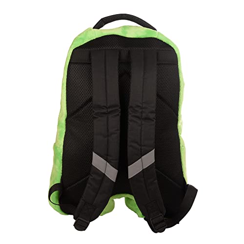 Ai Accessory Innovations Minecraft Creeper Backpack For Boys & Girls, Gaming Bookbag With Double Compartment, Padded Adjustable Mesh Straps, & Padded Top Handle, 16 Inches #TOP1