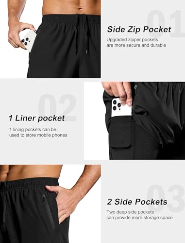 SILKWORLD Men's 2 in 1 Running Shorts 7" Workout Gym Athletic Shorts Quick Dry Lightweight Training Shorts with Pockets3