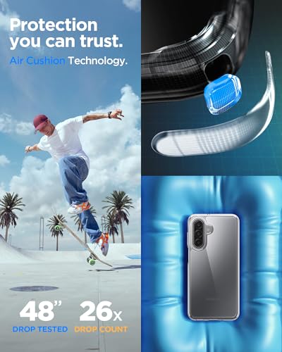 Image of Spigen Ultra Hybrid | Samsung Galaxy M17 5G /F17 5G /A17 /A17 5G Case [Transparent] [Air Cushion Protection] Galaxy M17 5G /F17 5G /A17 /A17 5G Back Cover | TPU+PC - Crystal Clear