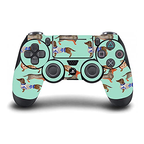 Autocollant PS4 Slim et DualShock 4 motif teckel Head Case Designs skin console - 5