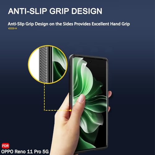 Image of TheGiftKart Liquid Silicon Back Cover Case for Oppo Reno 11 PRO 5G | Shockproof Military Grade Protection | Micro-Fibre Cloth On Inner Side | Anti-Slip Grip Oppo Reno 11 PRO 5G Back Cover