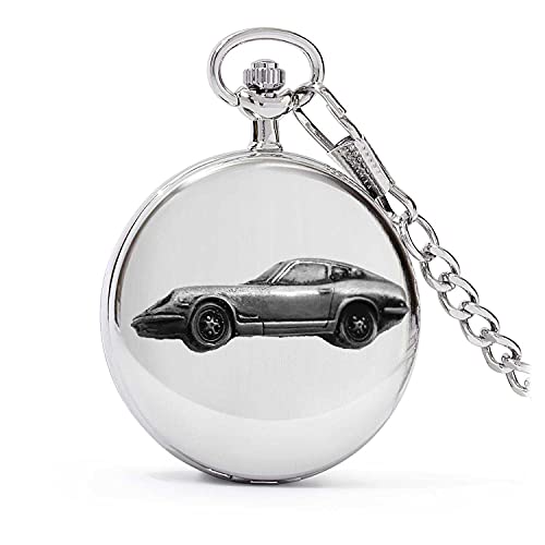 Montre gousset Datsun 240 Z en étain et argent poli style rétro luxe