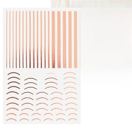 NOENNULL Metallic Nail Stickers, DIY Metallic Nail Stickers, Self Adhesive, DIY Design with Safe & Non Material, Suitable for All Nails, Great for Family, Friends, and More