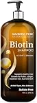 Shampoing Biotine Majestic Pure - Shampoing Épaississant pour Perte de Cheveux - avec Bloqueur DHT-3 - Hydratant & Nourrissant - Sans Sulfates, pour Hommes & Femmes - Shampoing pour Cheveux Fins - 16 fl oz | Shampoing Épaississant pour Perte de Cheveux et Volume pendant 72+ Heures - avec Bloqueur DHT-3