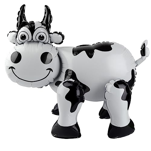 3D Cow Balloon,Western Cowboy Party Decorations,Cute Standing Cow Balloons
