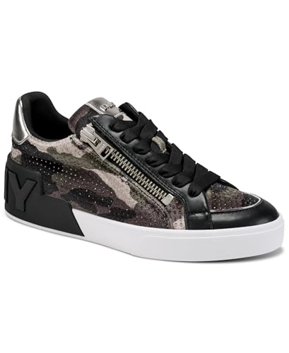 Image of DKNY Women's Mei Everyday Lace Up Sneaker with Side Zipper | Casual Shoes