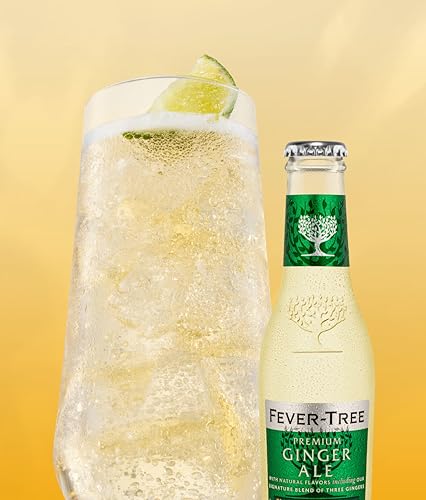 Image of Fever-Tree Ginger Ale - Premium Mixer for Cocktails and Mocktails, 6.8 fl oz Bottles, Pack of 24 - Naturally Sourced, Non-GMO