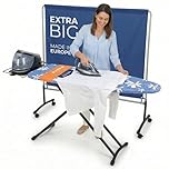 Bügelbrett für Dampfbügelstation Bügeltisch XXL Breit Groß dampfbügelbrett Stabil | 130x47 cm