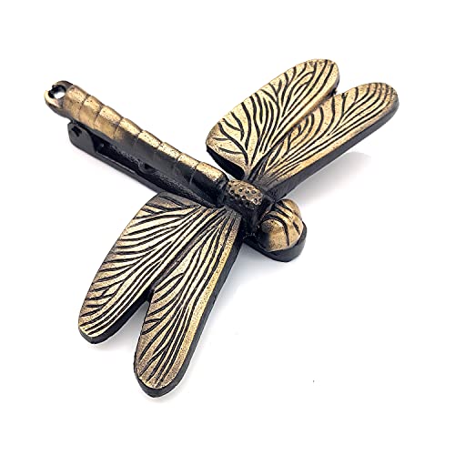 Solid Brass Antique Finish Dragon Fly Decorative Unique Front Door Knocker, Unique Door Knockers For Garden Wooden House Farmhouse, Home Décor Accessorie #TOP2