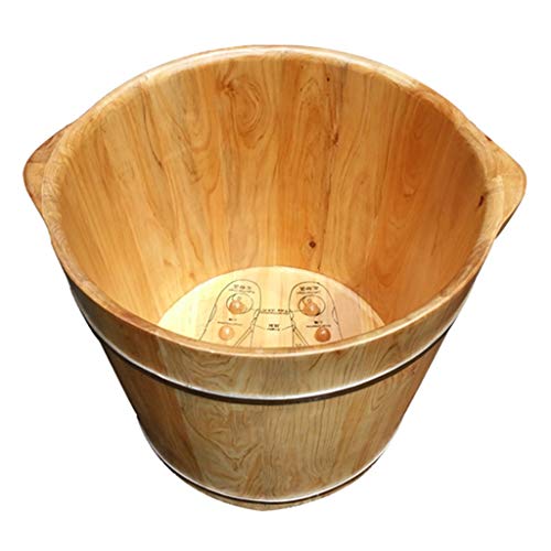 Baño de pies de madera para adultos MTFZD, cubeta de pedicura para alivio de dolor y fatiga, cuidado de la salud para medianos y mayores (Tamaño: A tub) miniatura 1