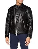 Armani Exchange Herren Blouson 6HZB09 Faux Leather Jacket, Black, M