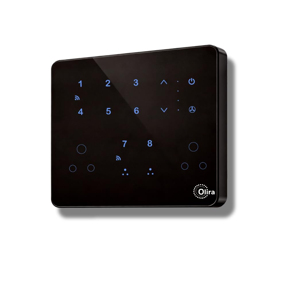Olira Smart Touch Switch, 8 Light Load with Fan Speed Control, 2 6Amps plug with control switch Black | Wi-Fi Enabled, Master Switch, 12A Socket, Light,Fan Load Control, 6Amps Plug control,Glass Finish Panel-image-44