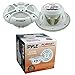 Produktbild Pyle 2 Lautsprecher PLMRX67 weiß 2 Wege 250 watt max 19,3 cm wasserdicht ideal für Schwimmbad Boot Restaurant Pizzeria Hotel bar Pub Disco, pro Paar