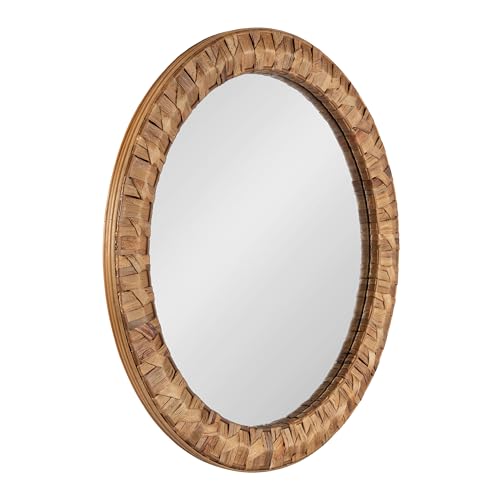 Kate and Laurel Laalima Boho Woven Round Mirror...