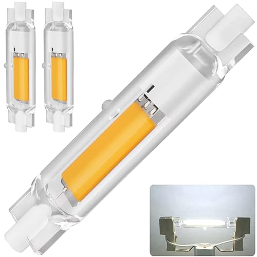 Dvnoua R7S LED 78mm Dimmerabile 20W, Lampadina R7S LED 78mm Equivalente a 200W Lampada Alogena, Lampada R7S LED Bianco Freddo 6000K 2000LM, Nessun Sfarfallio, Illuminazione Fascio 360°, 2 Pezzi