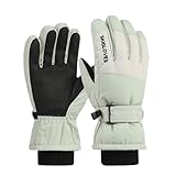 【AJUSTEMENT SÉCURISÉ】: Les poignets élastiques s'adaptent étroitement au poignet, empêchent le vent et la neige. Sans , plus confortable et plus rapide - Gants d'hiver imperméables idéaux.