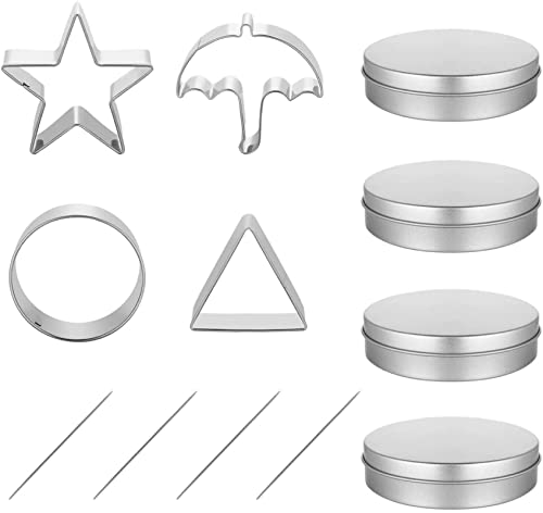 ZYXM Juego De Calamar Dalgona Kit Molde De Caramelo, Dalgona Candy KitDIY Cortadores De Galletas Herramientas De Pastelería para Hornear Pasteles-12PCS Cover