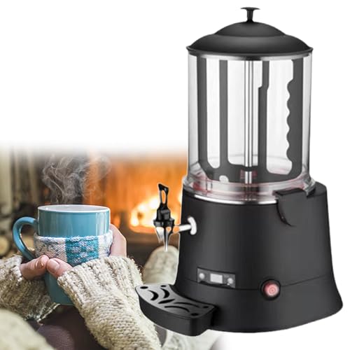 GESAIDES Máquina para Calentar Chocolate Comercial de 10 l, Máquina para Hacer Bebidas de Chocolate, Calentador Eléctrico para Leche, Té, Chocolate y Café