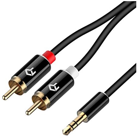Rankie 3.5mm to 2-Male RCA Adapter Audio Stereo Cable, 6 Feet Cover