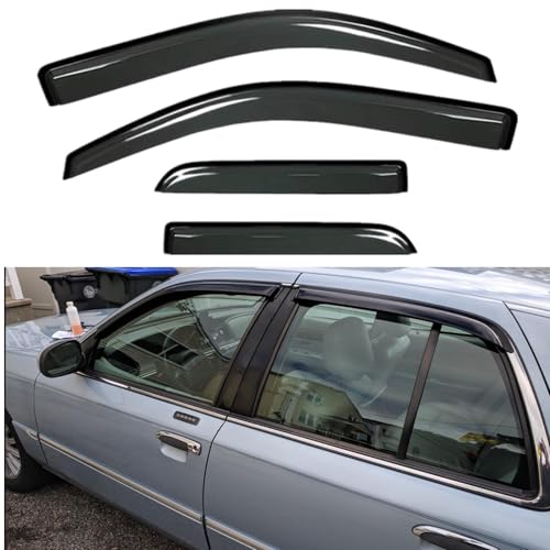 4Pcs Window Visorsfor 1992-2011 Mercury Grand Marquis 94228
